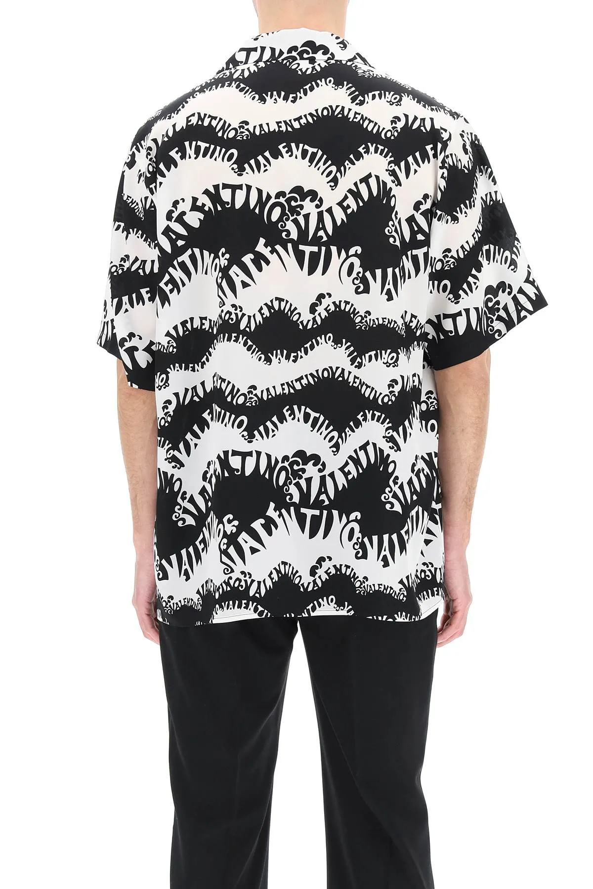 Valentino All-Over Logo Printed Short-Sleeved Shirt