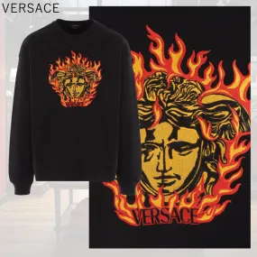 VERSACE  |Cotton Logo Luxury Shirts