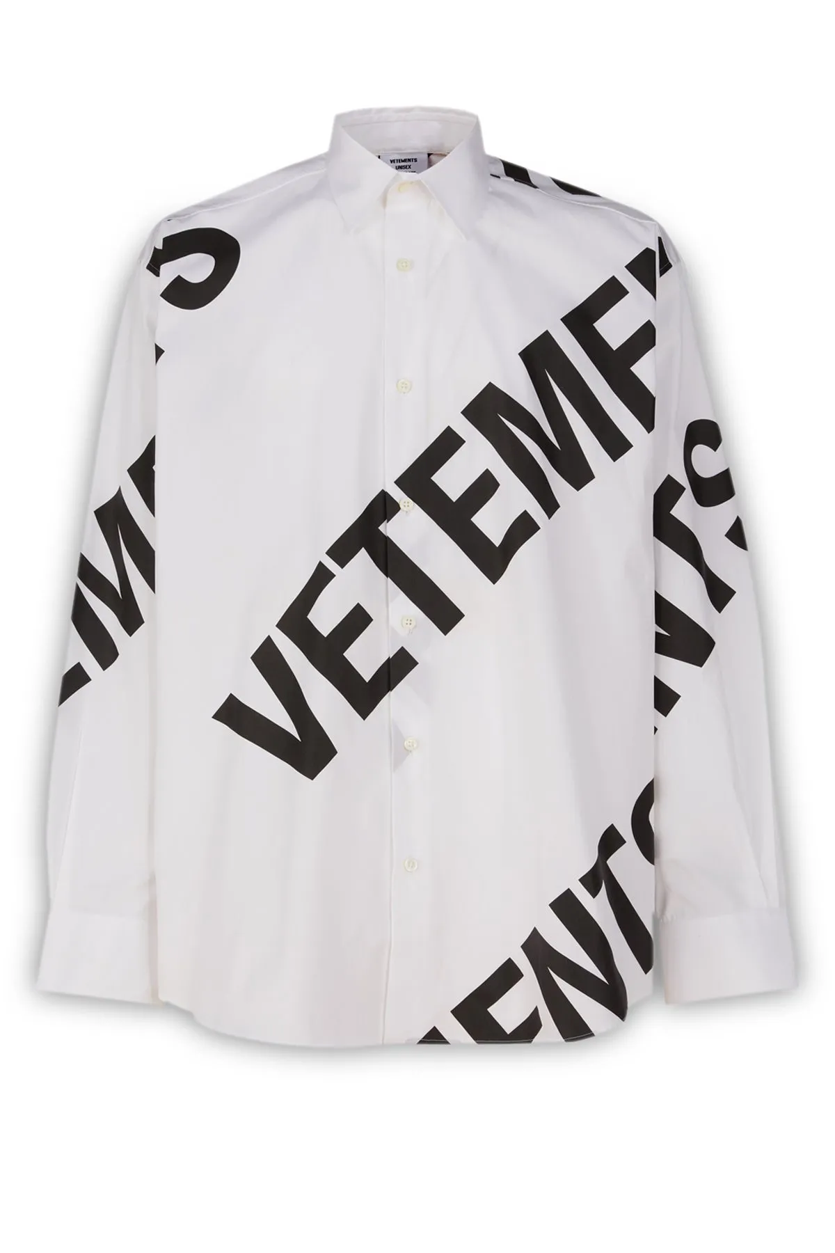 Vetements Logo Printed Long-Sleeved Shirt