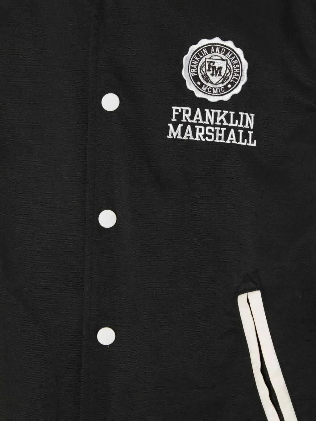 Vintage Franklin and Marshall Varsity College High School Jacket USA Black White – Medium / Large