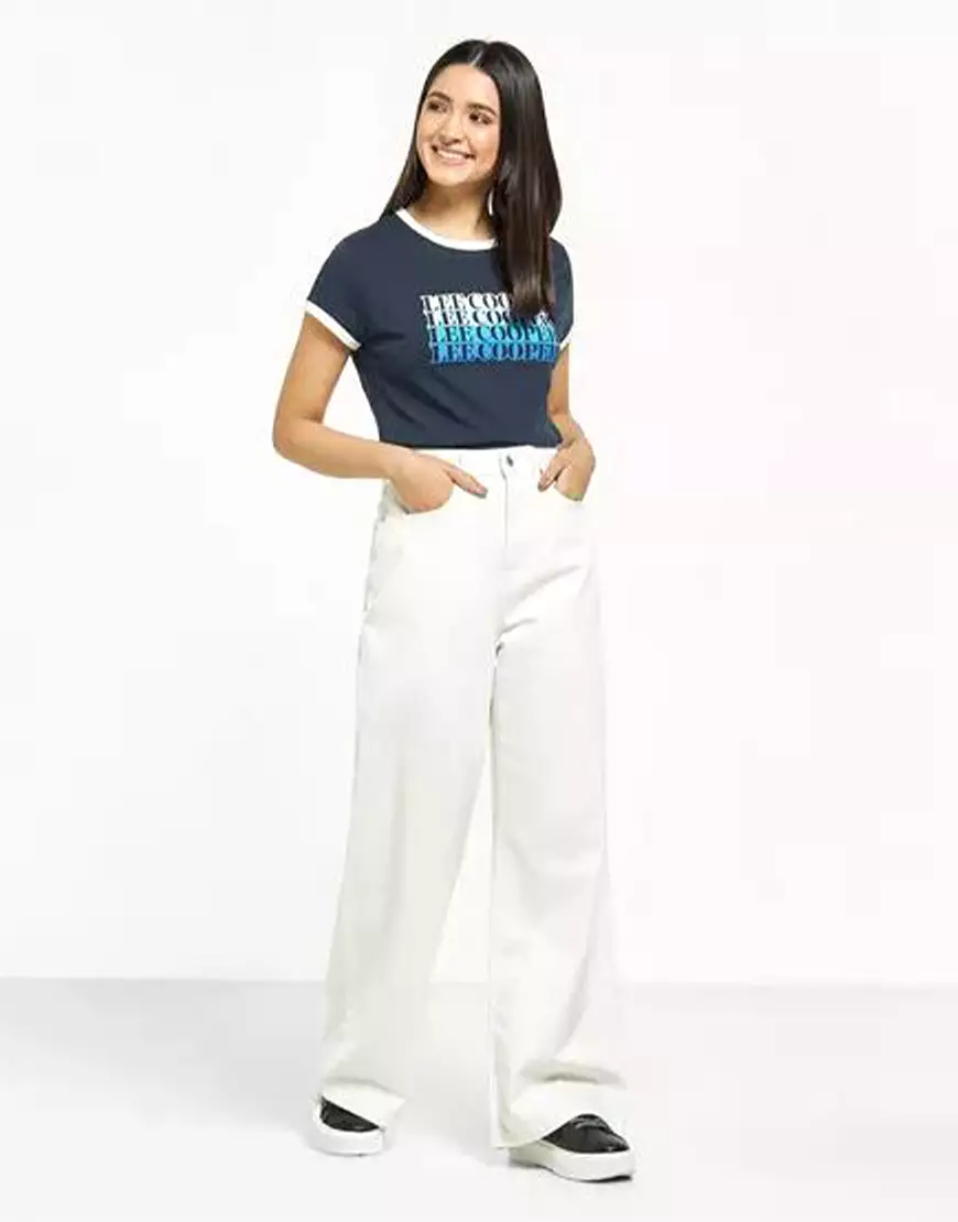 Wide Leg Jeans Milky White