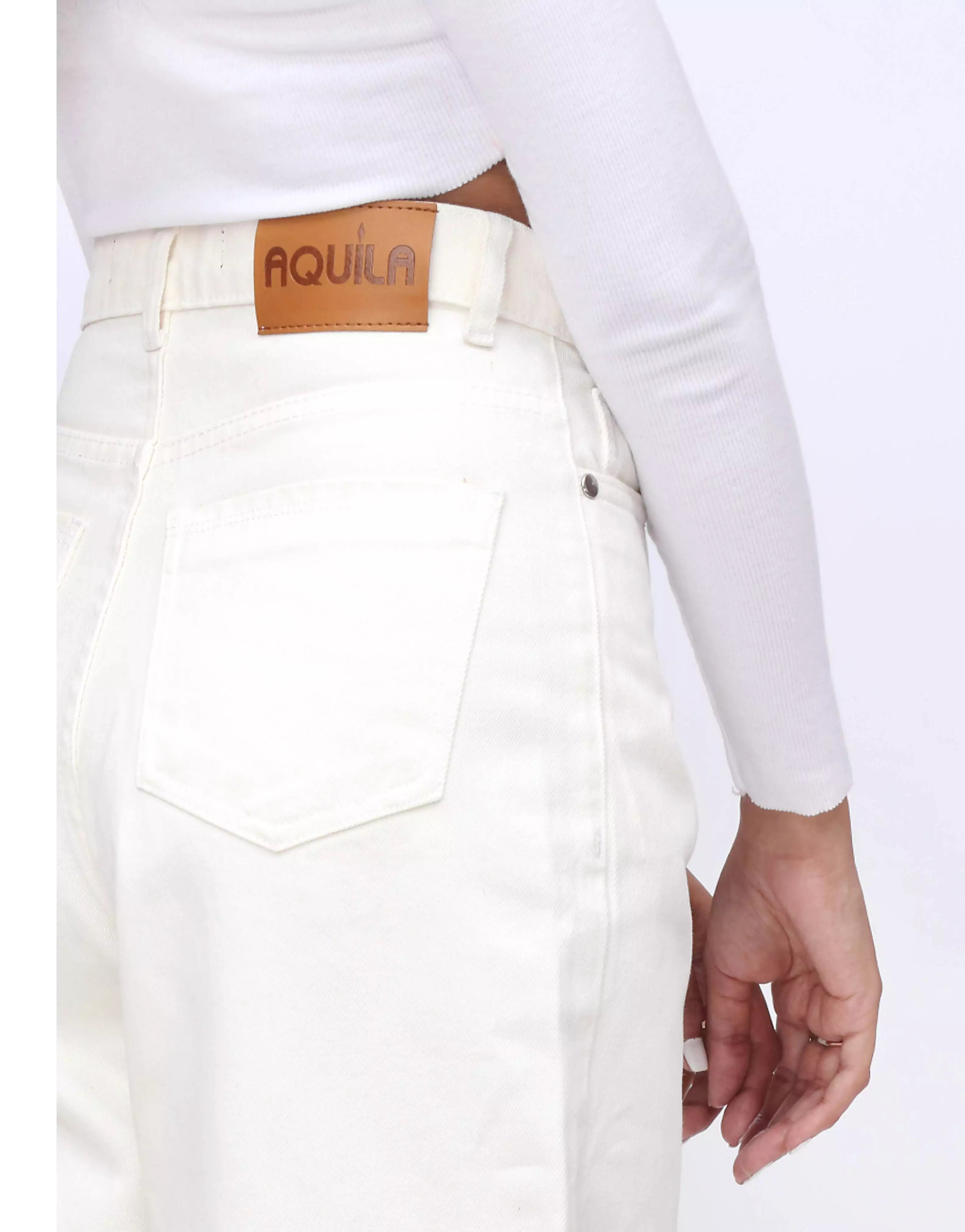 Wide Leg Jeans White