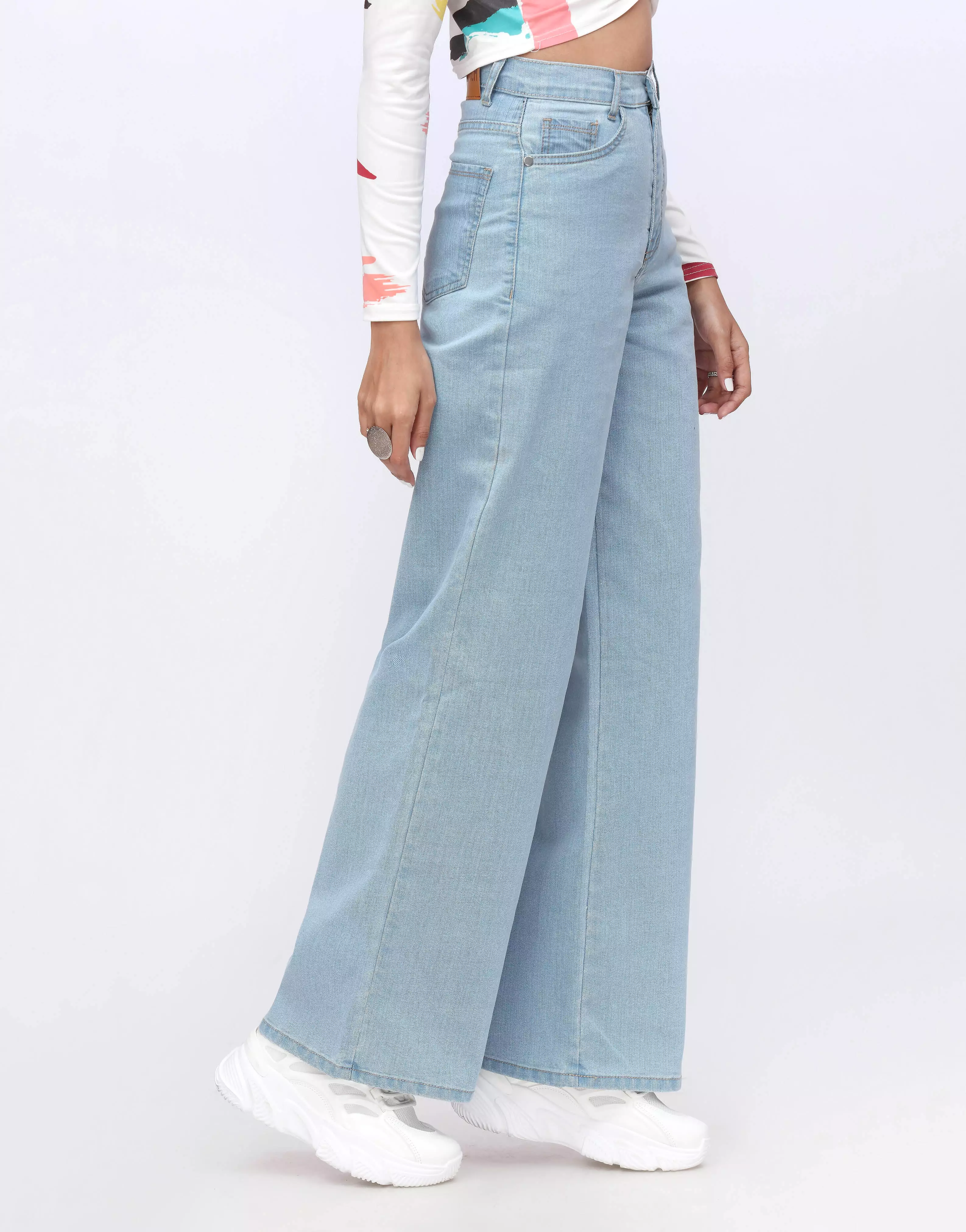 Wide Leg Jeans- Light Blue