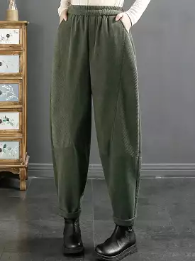 Women Plush Warm Harem Pants