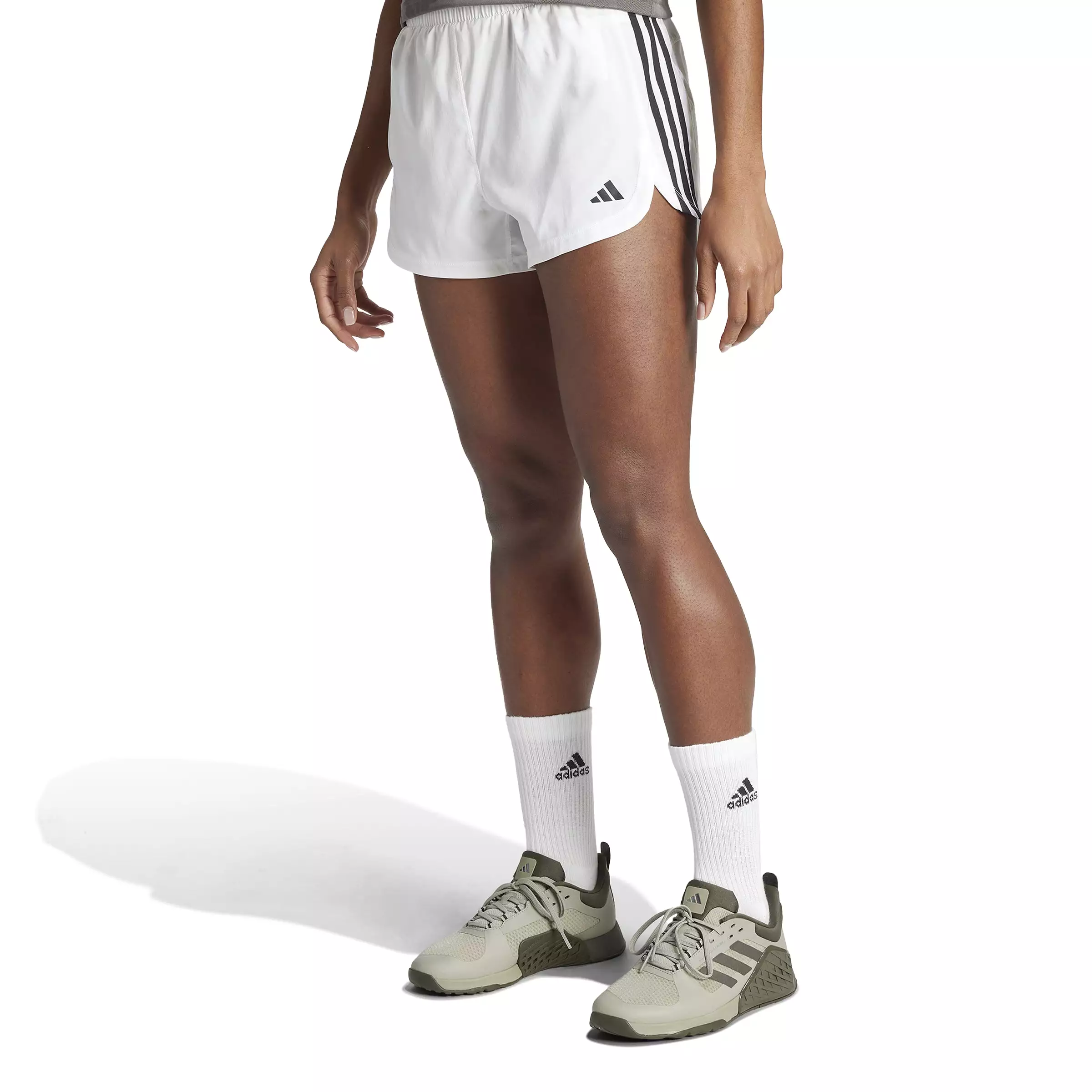 Women's Adidas Pacer Training 3-Stripes Woven High-Rise Shorts