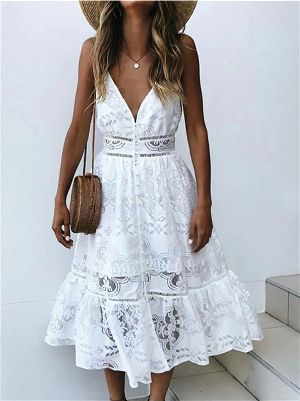 Women's Spring A-Line Lace Casual Dress