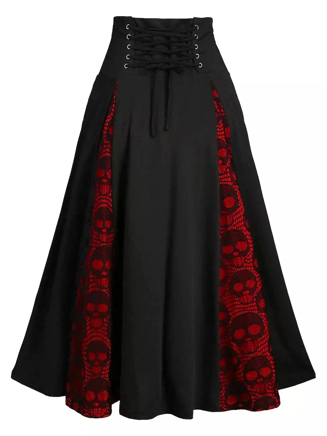 Women's Swing Long Skirt with Pleats and Lining Shorts