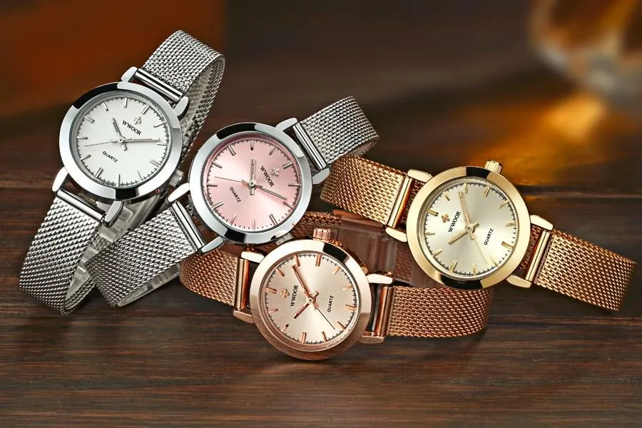 Women's Ultra Thin Stainless Steel Casual Round Quartz Watch