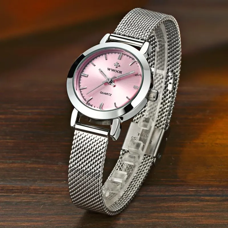 Women's Ultra Thin Stainless Steel Casual Round Quartz Watch