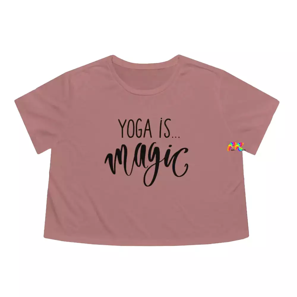 Yoga Is Magic Women's Flowy Cropped T-Shirt