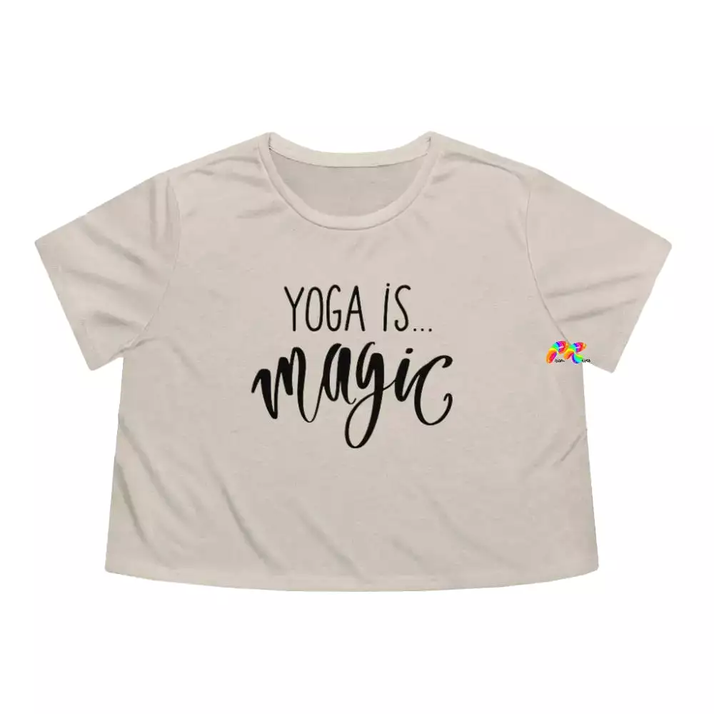 Yoga Is Magic Women's Flowy Cropped T-Shirt