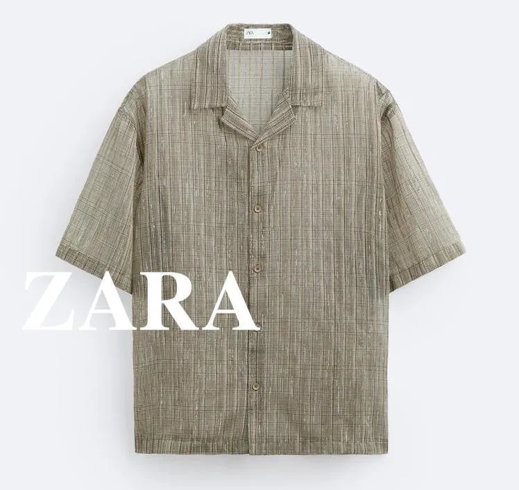 ZARA  |Stripes Short Sleeves Shirts